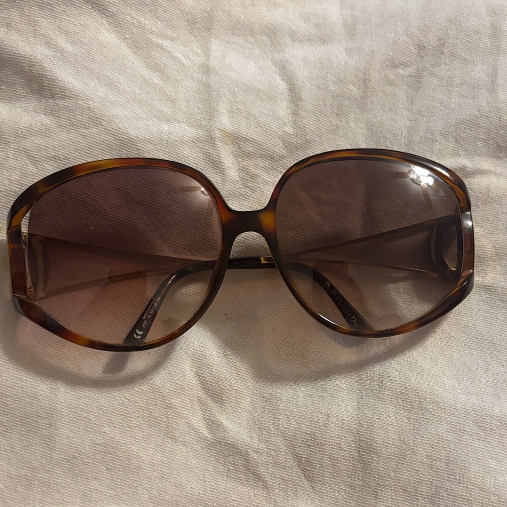 Christian Dior Vintage Oversized Women's Sunglasses - Brown Lenses